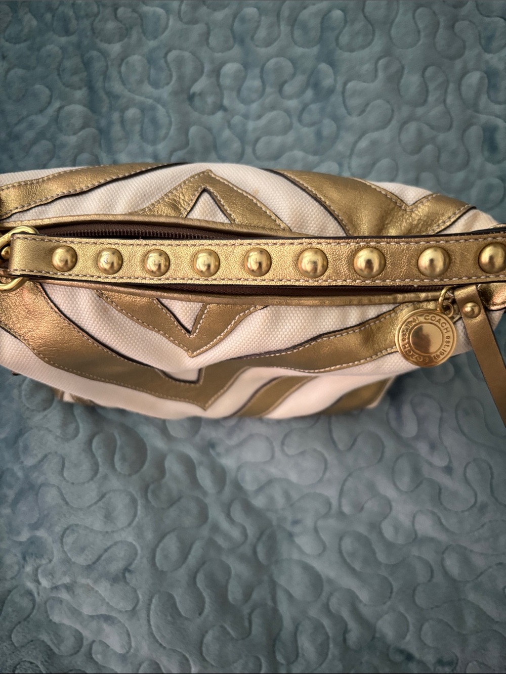 Coach vintage Canvas gold zebra Y2K? - Picture 5 of 16